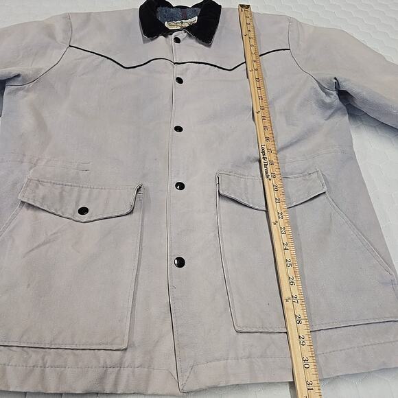 Vtg Saddlesmith Outfitters Mens Western Chore Coat Sz L Blanket Lined USA Made - Picture 7 of 8